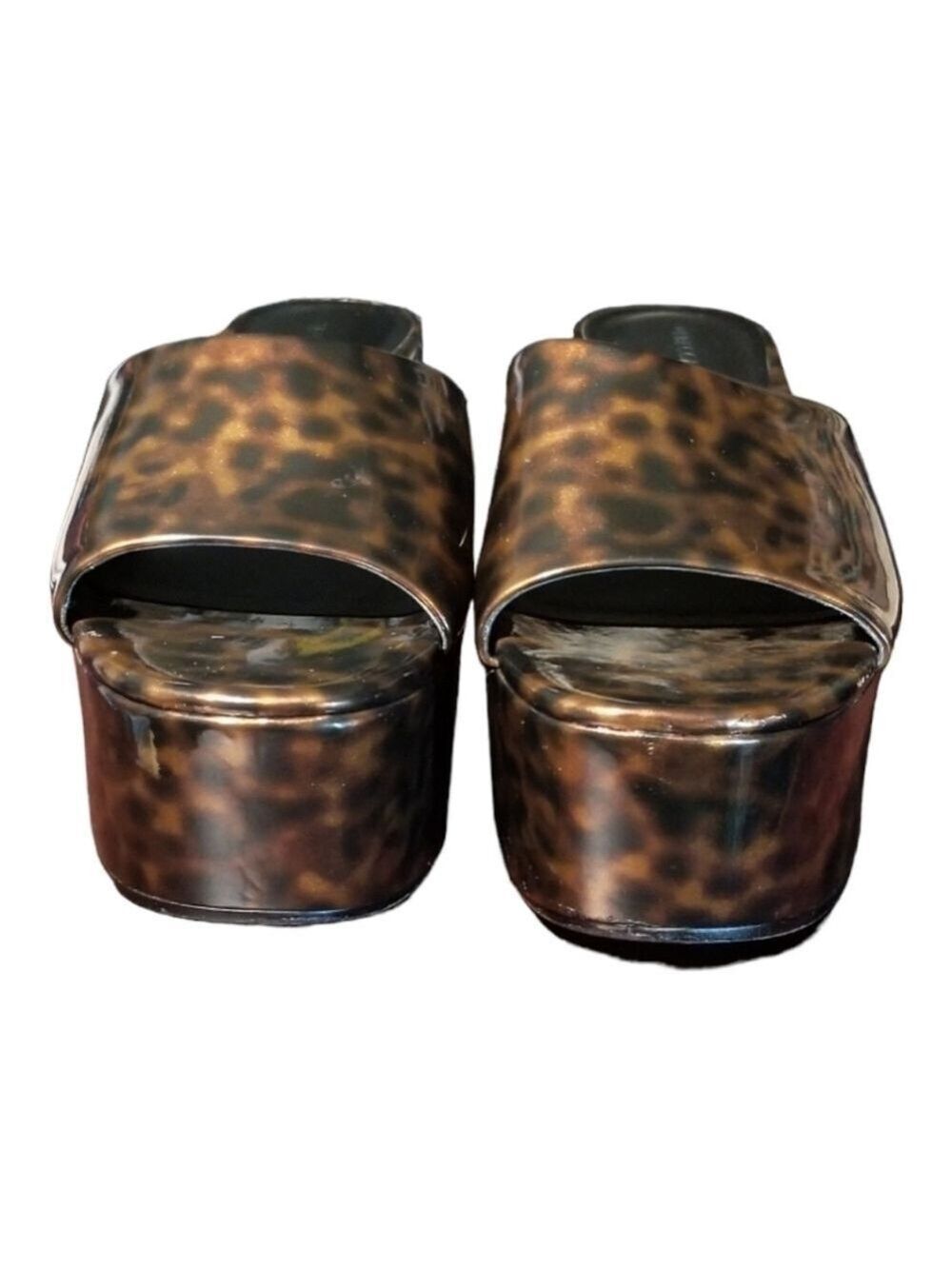 Rebecca Minkoff Animal Print Patent Leather Mules - Picture 2 of 4